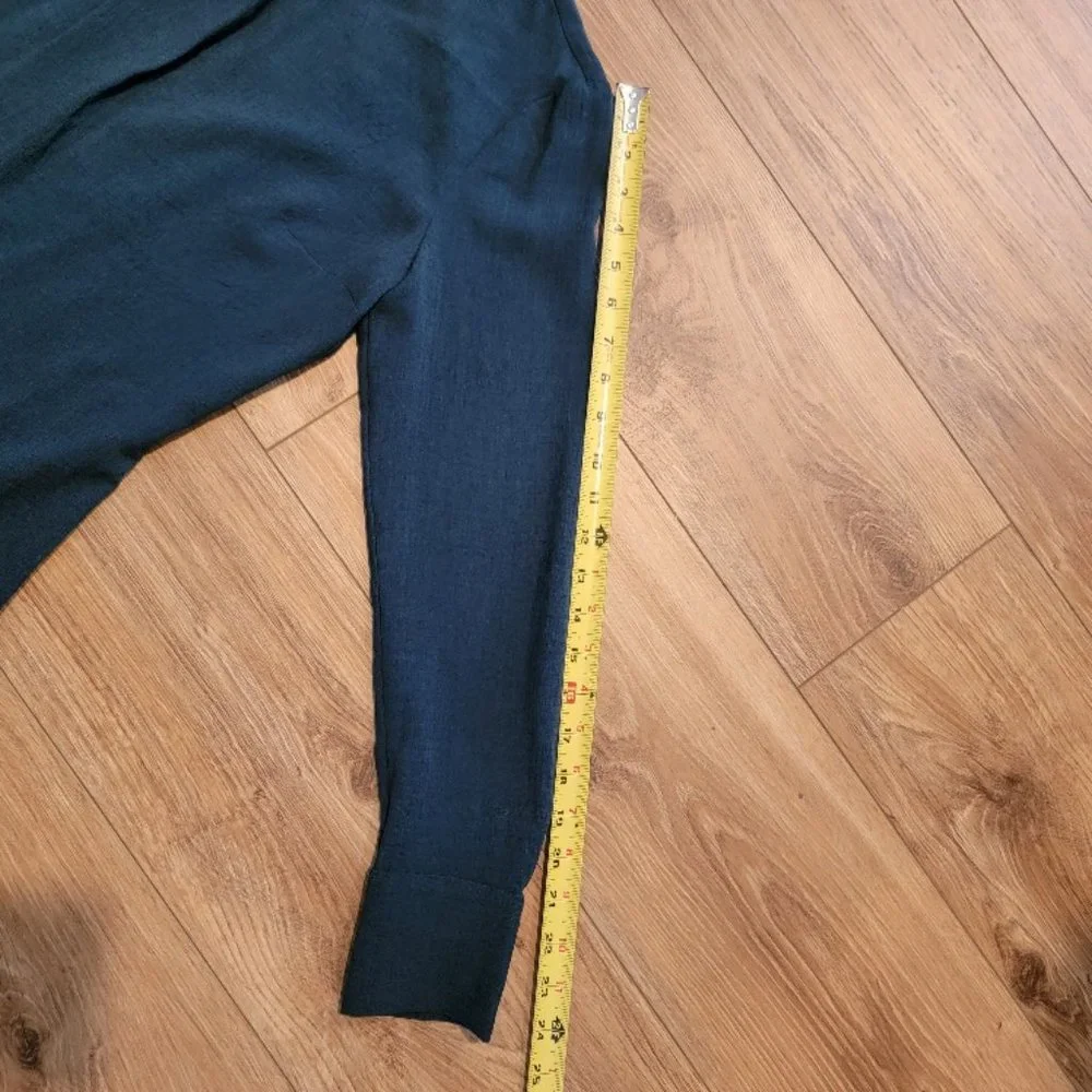 CEFINN Teal Blue Mock Neck Career Office Top Blouse - Size 10 Kate Middleton - Picture 2 of 16